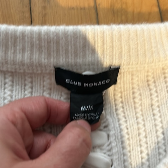 Club monaco wool blend ribbon vneck sweater - Picture 3 of 5